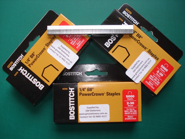 Bostitch B8- STCR2115 1/4" - 6mm Staples Box 5000